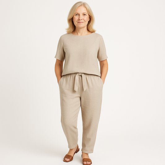 Damen Zweiteiler | Kurzarmoberteil und Hose