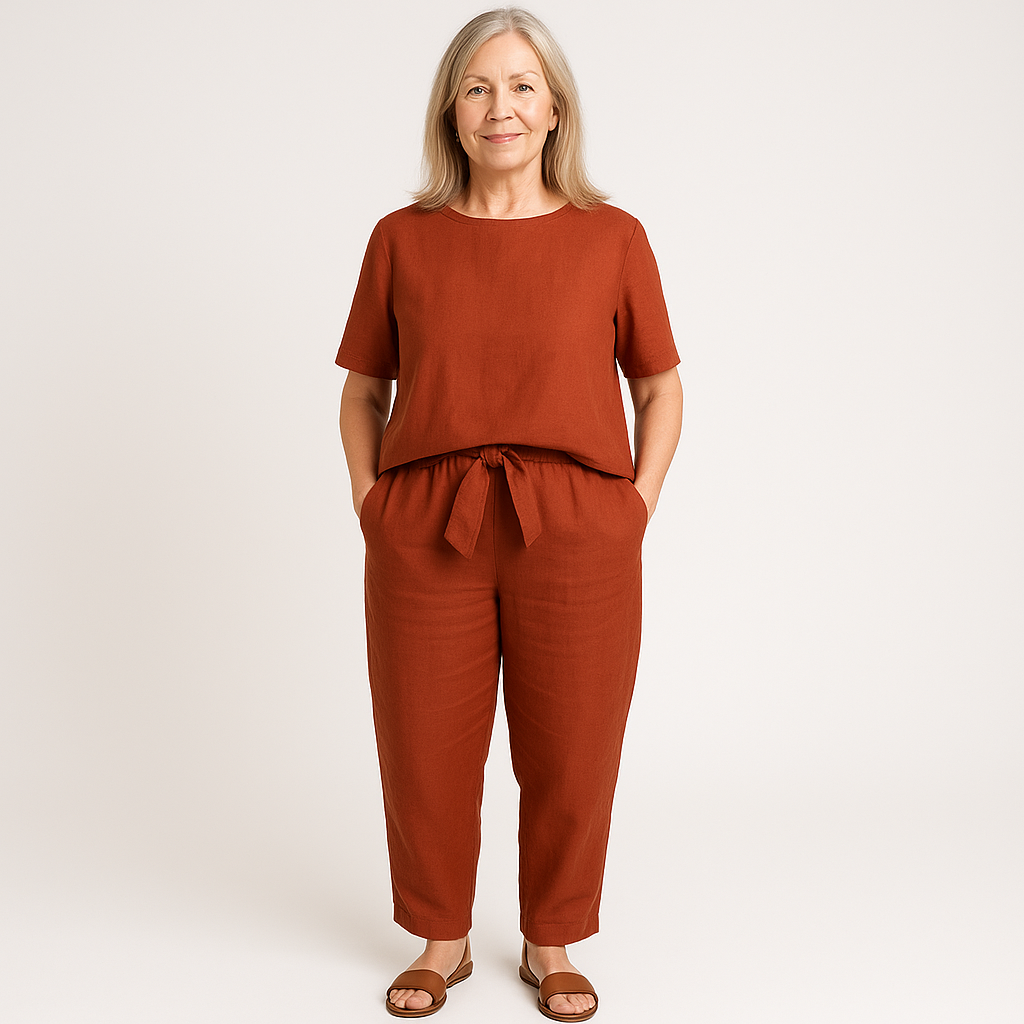 Damen Zweiteiler | Kurzarmoberteil und Hose