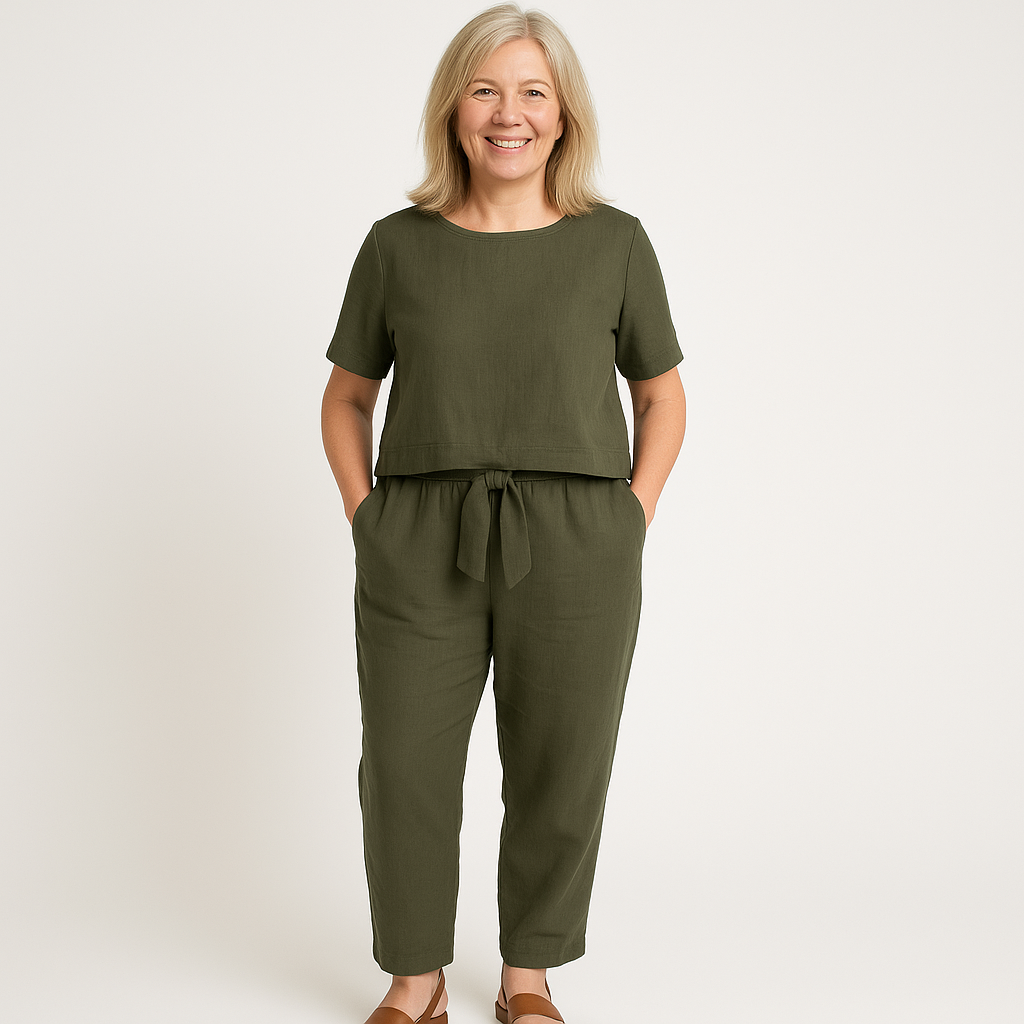 Damen Zweiteiler | Kurzarmoberteil und Hose