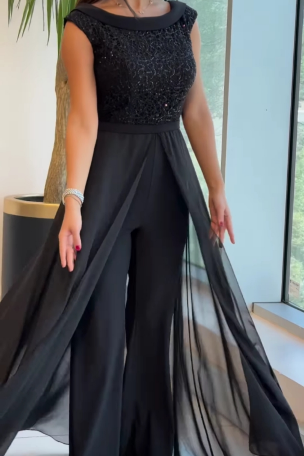 Damen Jumpsuit | Ärmellos Weites Bein