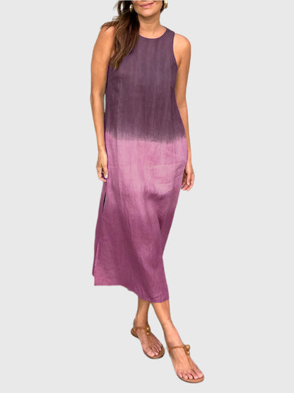 Damen Kleid | Ärmellos Farbverlauf Midi