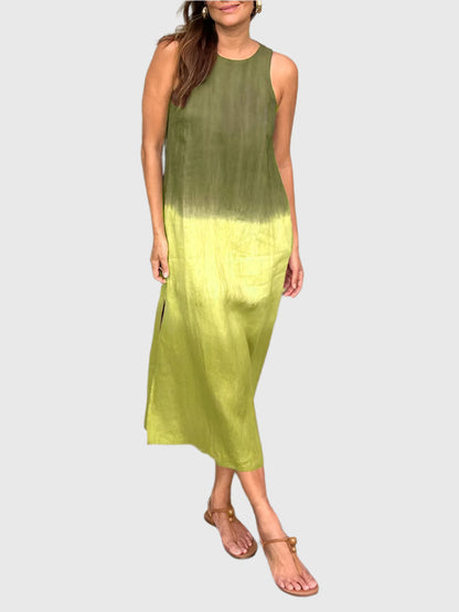 Damen Kleid | Ärmellos Farbverlauf Midi