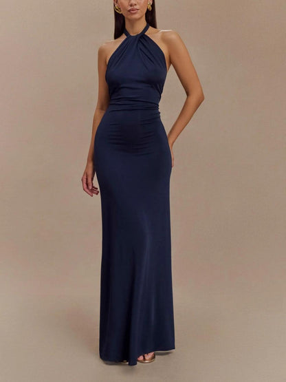 Damen Kleid | Halter Ausschnitt Maxi