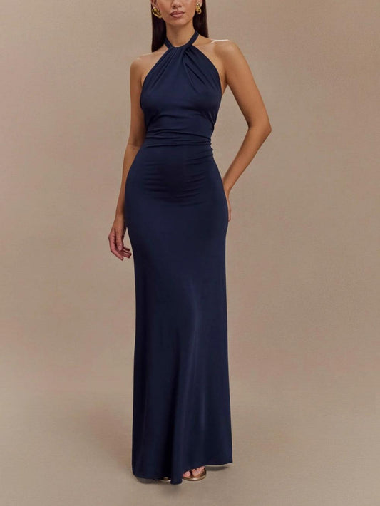 Damen Kleid | Halter Ausschnitt Maxi