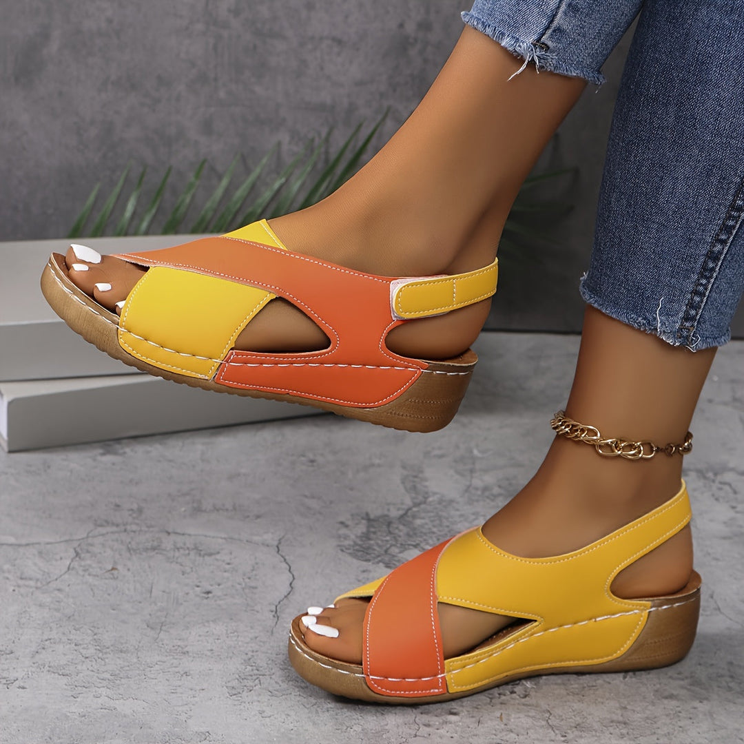 Damen Sandalen | Kreuzriemen Offene Seiten