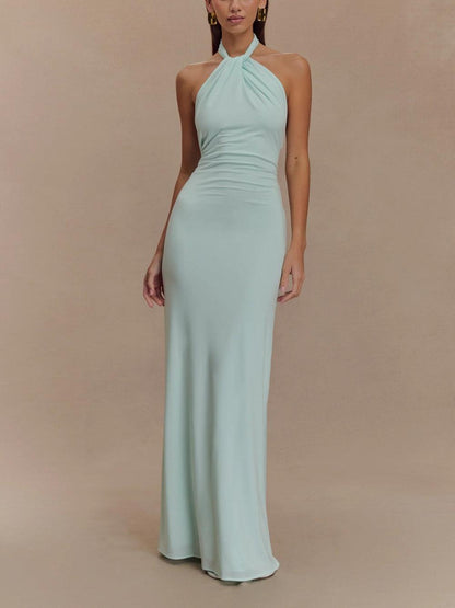 Damen Kleid | Halter Ausschnitt Maxi