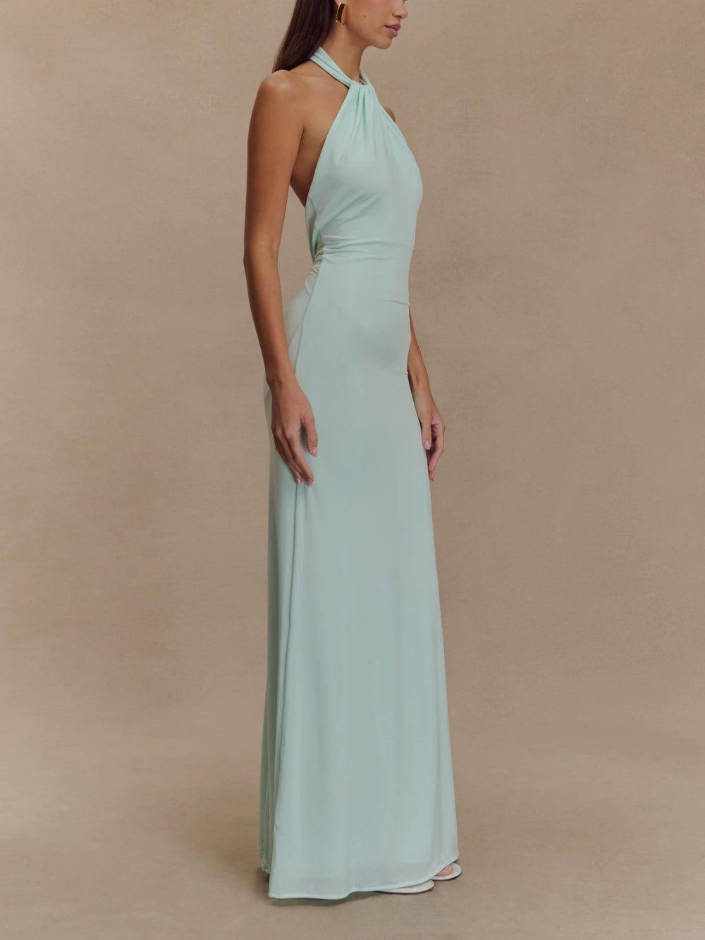 Damen Kleid | Halter Ausschnitt Maxi