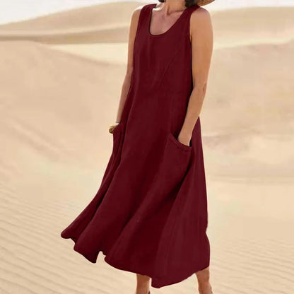 Damen Kleid | Ärmelloses Taschen Design