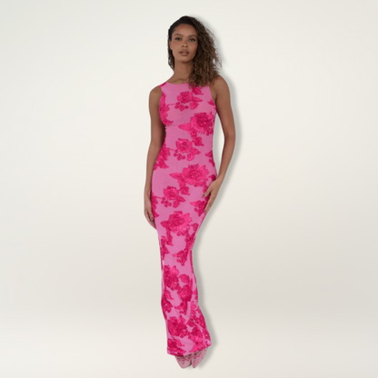 Damen Abendkleid | Florales Muster Maxi