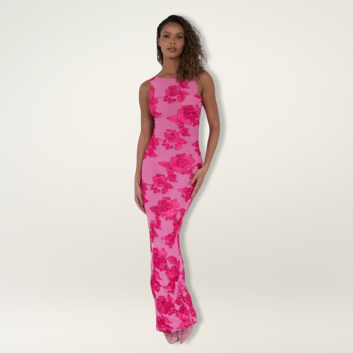 Damen Abendkleid | Florales Muster Maxi