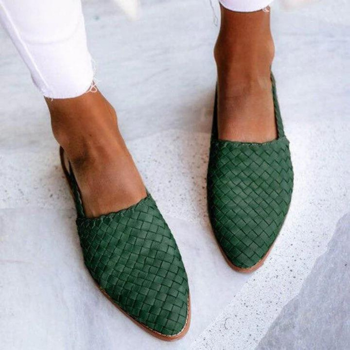 Damen Ballerinas | Slingback mit Flechtoptik