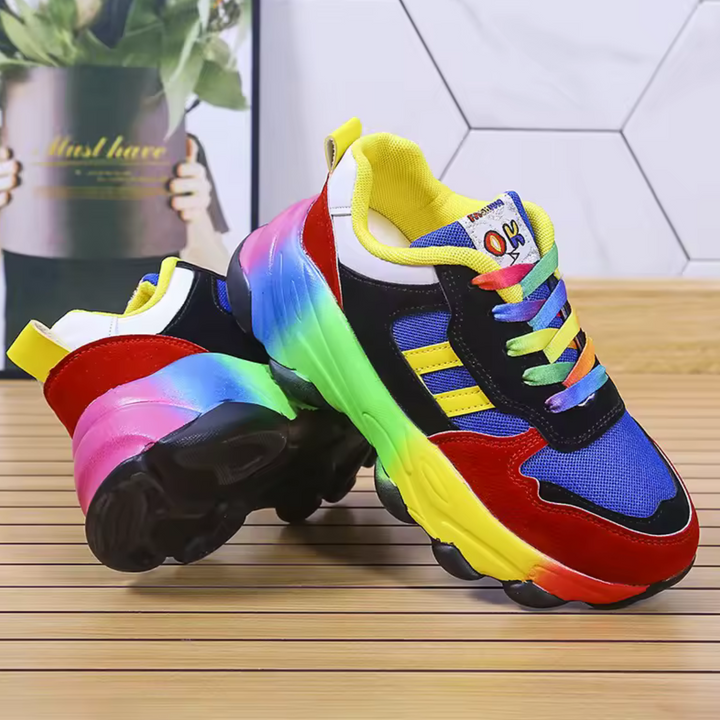 Damen Sneaker | Farbiges Design Schnürung