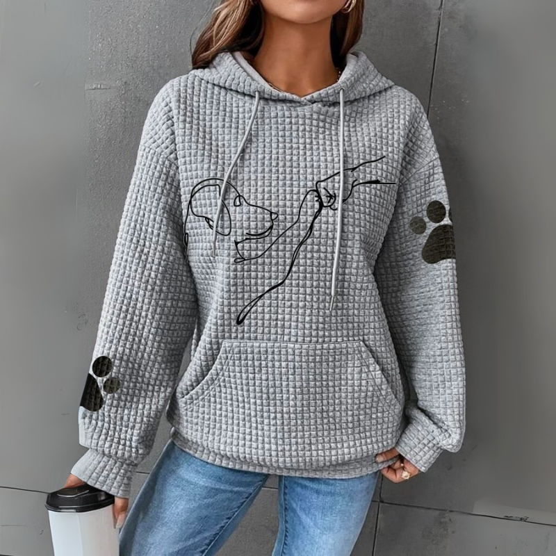 Damen Pullover | Hoodie mit Hundemotiv und Langarm
