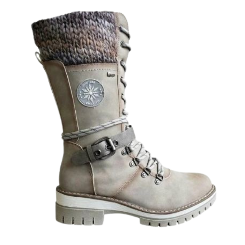 Stiefel Damen | Mit Profilsohle und Schnallen