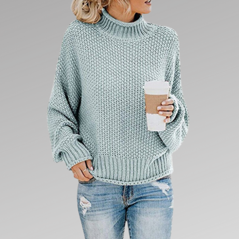 Pullover Damen Strick | Mit Rollkragen Und Langen Ärmeln