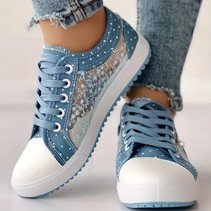Damen Sneaker | Schnürung Transparente Einsätze