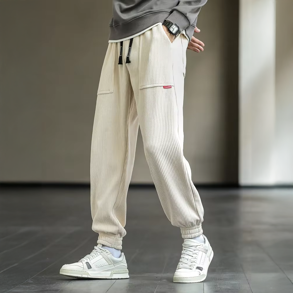 Herren-Jogginghose | Rippstruktur Bündchen