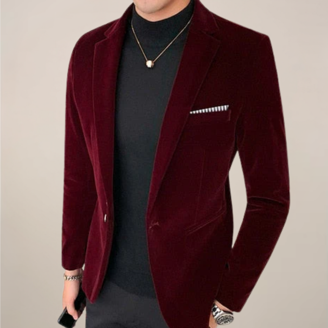 Herren Blazer | Struktur Einreiher Revers