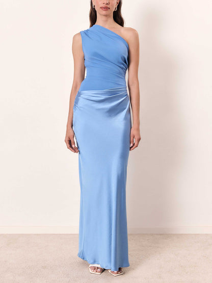 Damen Abendkleid | One-Shoulder Maxi