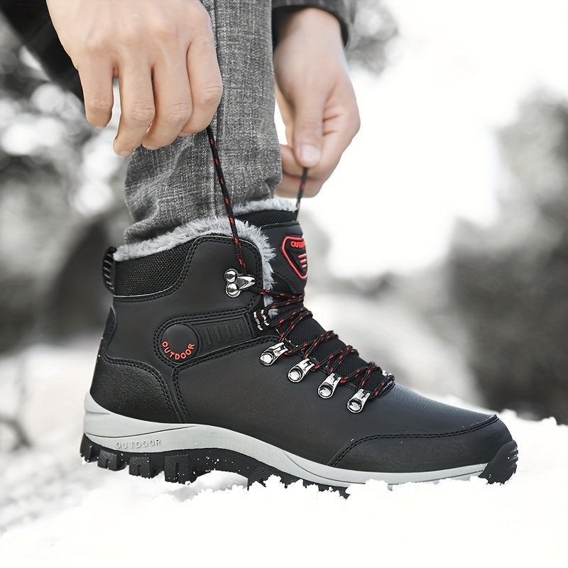 Winterschuhe Herren | Outdoor Stiefel Mit Hohem Schaft Und Profilsohle