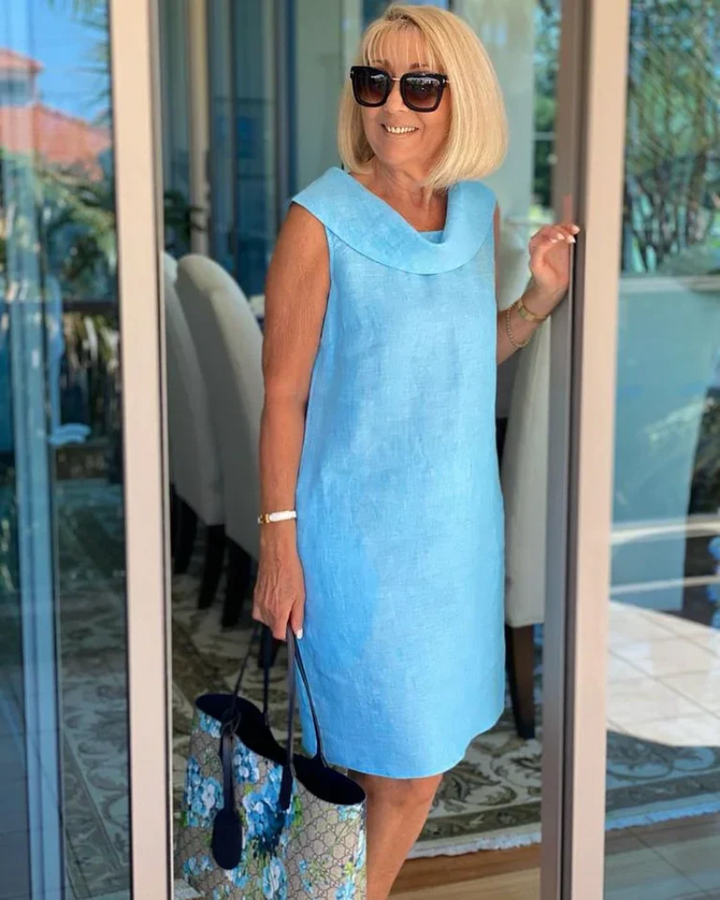 Damen Kleid | Ärmellos Locker Knielang