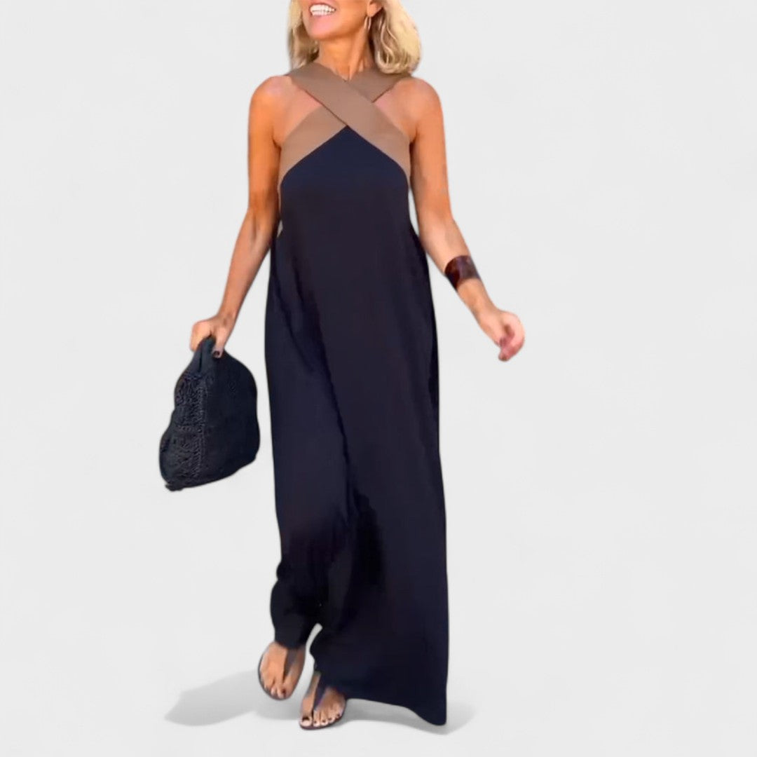 Damen Kleid | Kreuzträger Ärmellos Maxi