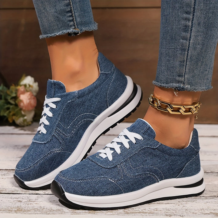 Damen Sneaker | Schnürung Plateausohle Low-Top