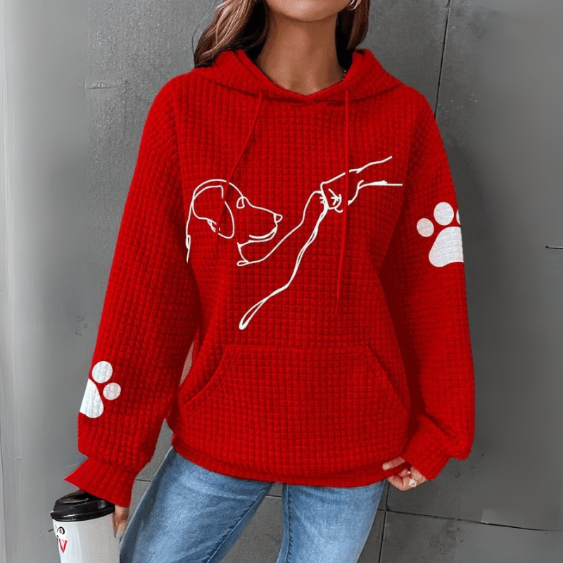 Damen Pullover | Hoodie mit Hundemotiv und Langarm