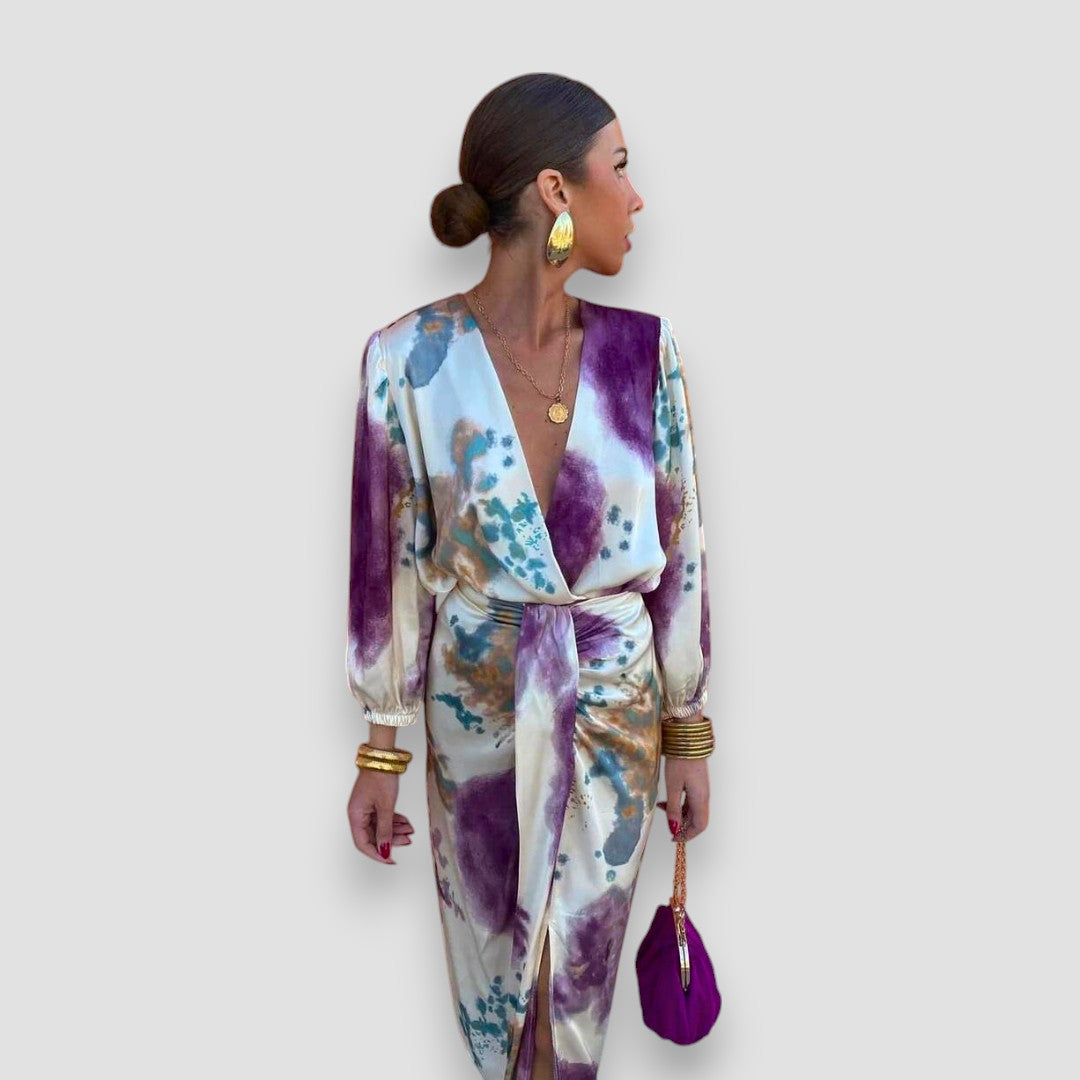 Damen Zweiteiler | Wickel Print Set