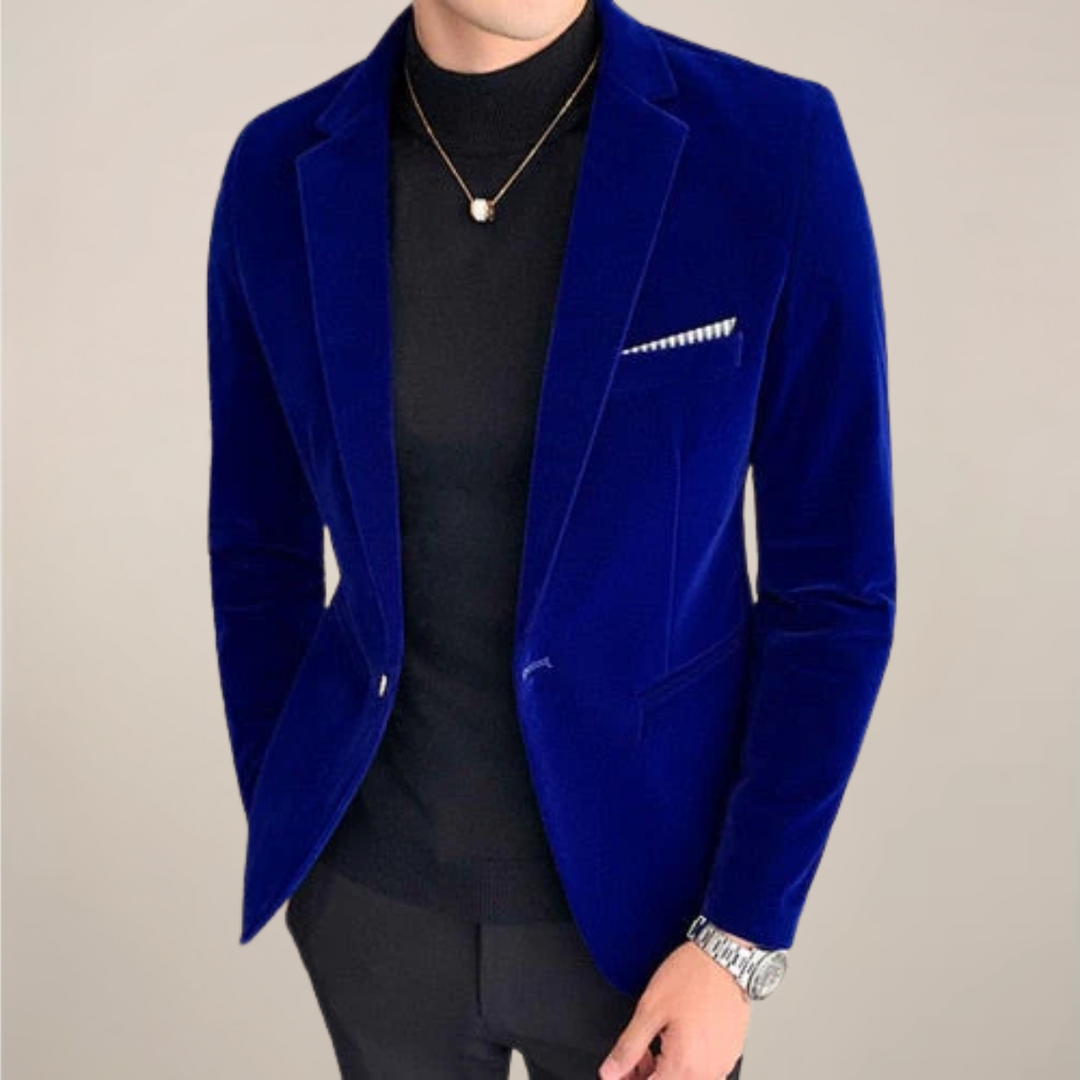 Herren Blazer | Struktur Einreiher Revers