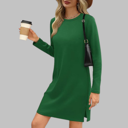 Damen Kleid | Langarm Rundhals Mini