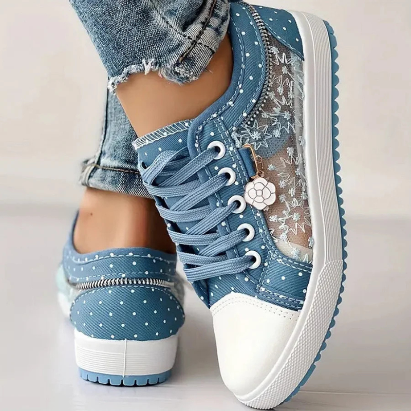 Damen Sneaker | Schnürung Transparente Einsätze