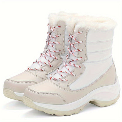 Damen Winterstiefel | Wadenhoch mit Muster-Design