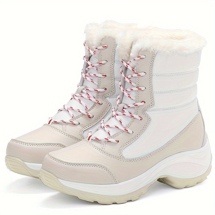 Damen Winterstiefel | Wadenhoch mit Muster-Design