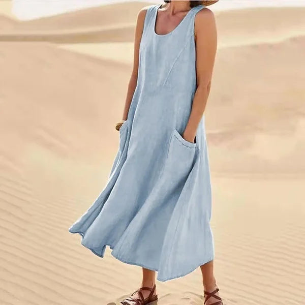 Damen Kleid | Ärmelloses Taschen Design