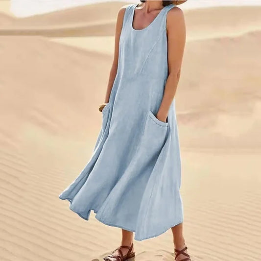 Damen Kleid | Ärmelloses Taschen Design