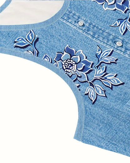 Damen Kleid | Ärmelloses Mini mit Knöpfen