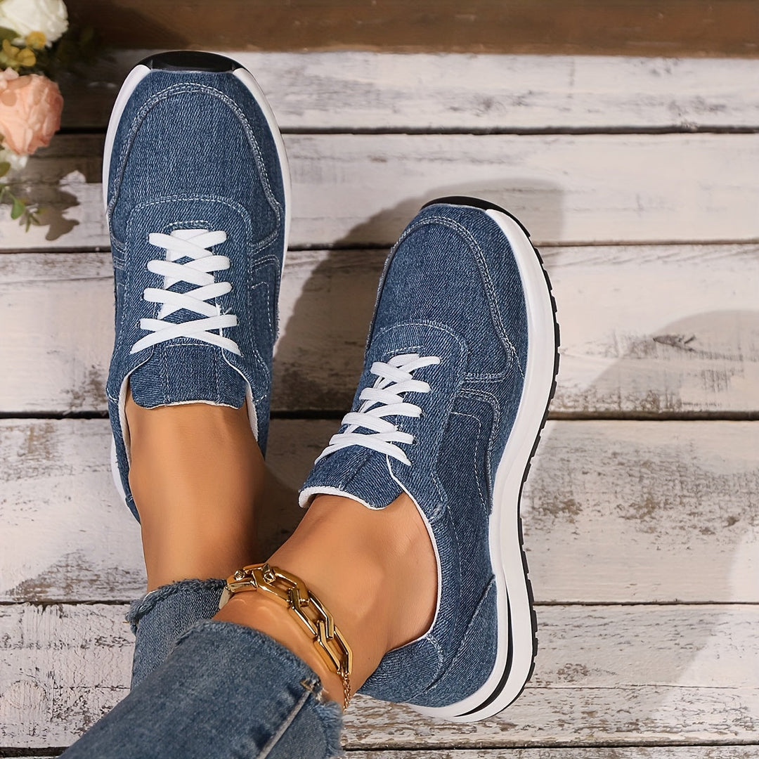 Damen Sneaker | Schnürung Plateausohle Low-Top