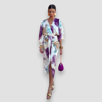 Damen Zweiteiler | Wickel Print Set