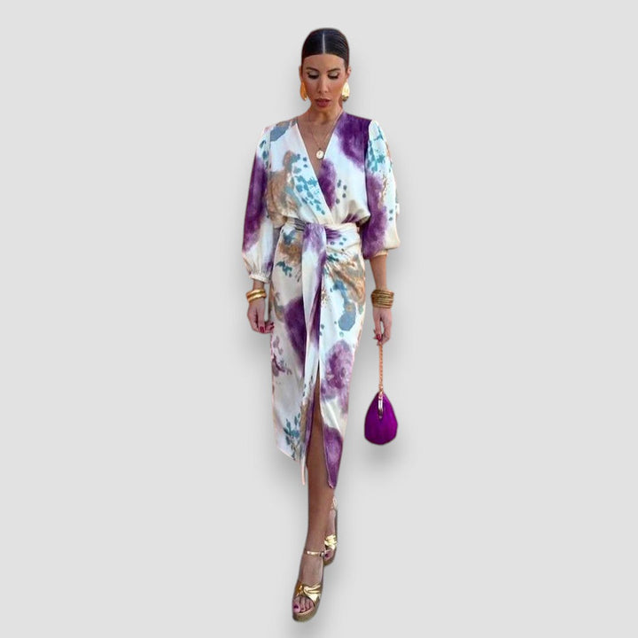 Damen Zweiteiler | Wickel Print Set