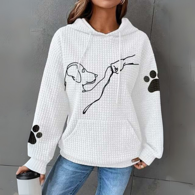 Damen Pullover | Hoodie mit Hundemotiv und Langarm