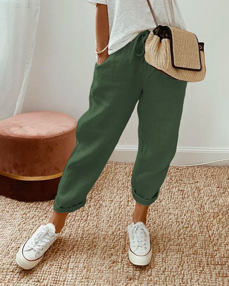 Damen Hosen | Locker Geschnitten Mit Kordelzug