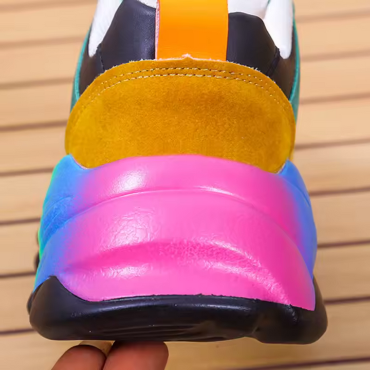 Damen Sneaker | Farbiges Design Schnürung