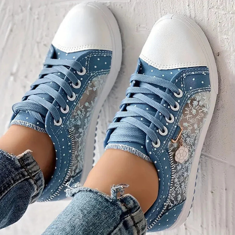 Damen Sneaker | Schnürung Transparente Einsätze
