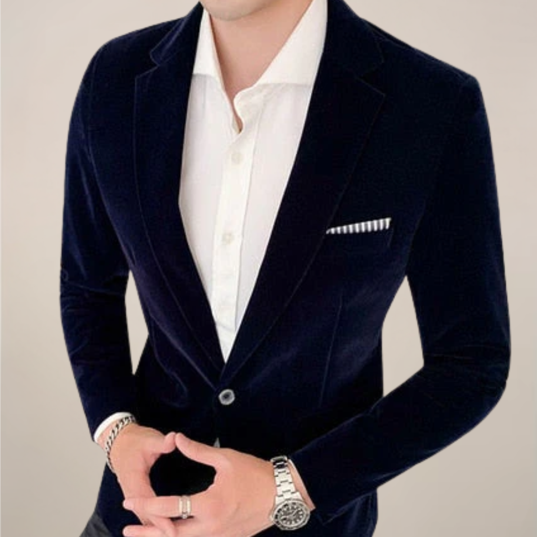 Herren Blazer | Struktur Einreiher Revers