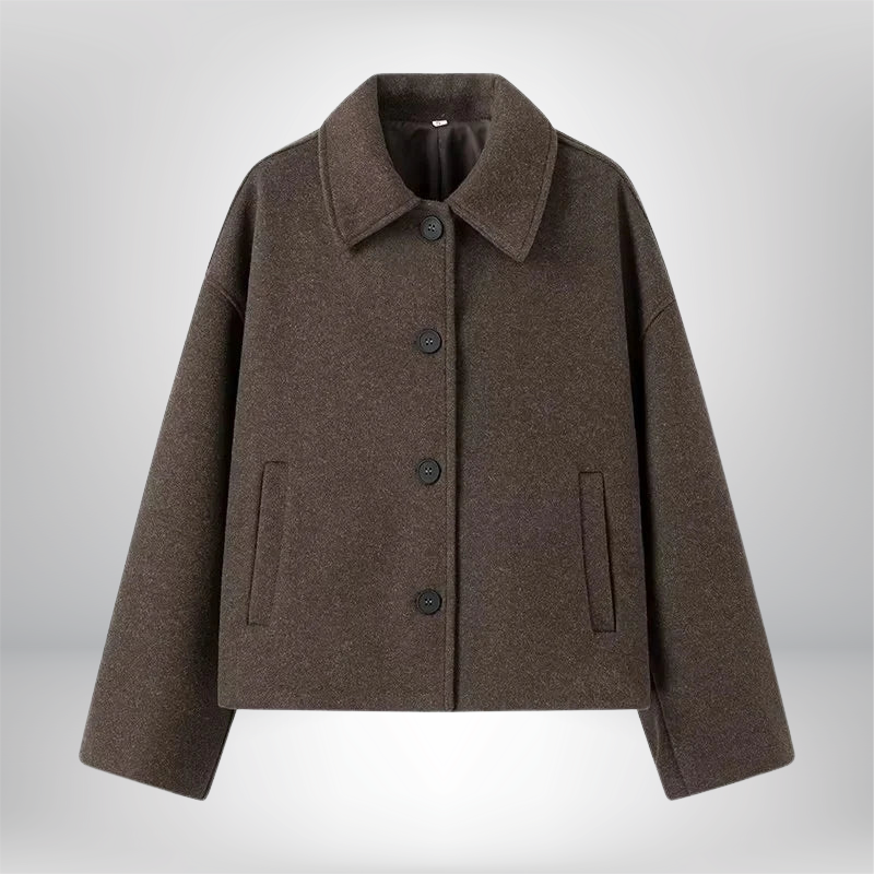 Damen Übergangsjacke Boxy Schnitt | Kurz Knopfleiste
