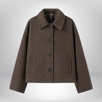 Damen Übergangsjacke Boxy Schnitt | Kurz Knopfleiste