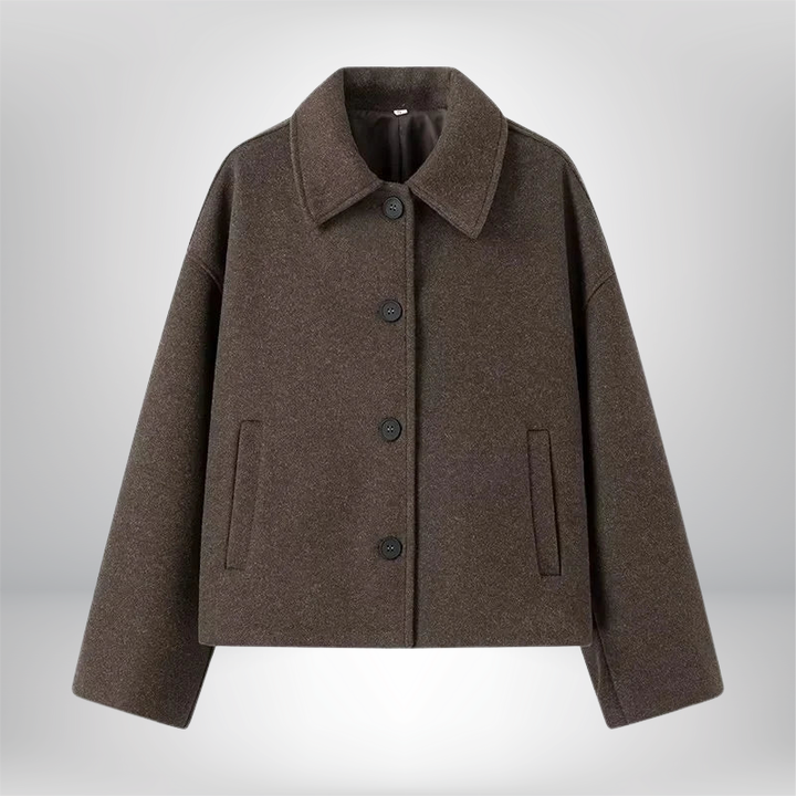 Damen Übergangsjacke Boxy Schnitt | Kurz Knopfleiste