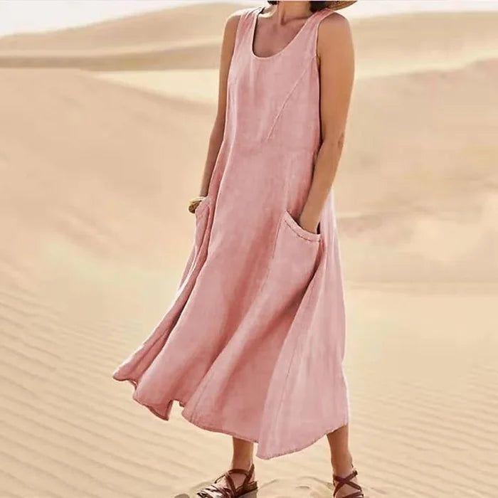 Damen Kleid | Ärmelloses Taschen Design