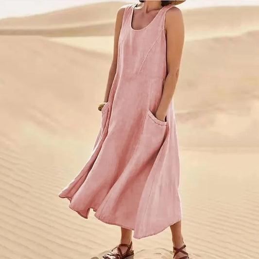 Damen Kleid | Ärmelloses Taschen Design